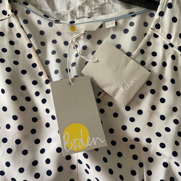 Stylish Peplum polka dot Boden UK top - Picture 2 of 3